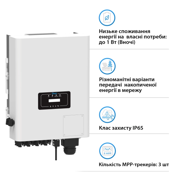 Мережевий інвертор DEYE SUN-45K-G04 45KW Трифазний - Фото 3