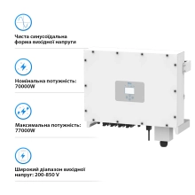 Мережевий інвертор  DEYE SUN-70K-G 70KW Трифазний 380V/50hz - Фото 2