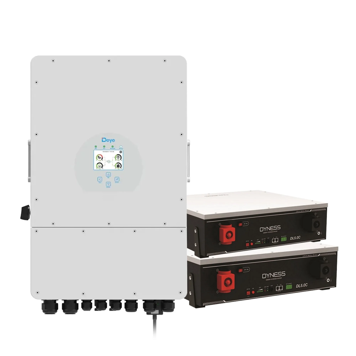 Система зберігання енергії DEYE SUN-10K-SG02LP1-EU-AM3-2DY10.24K-LFP-W 10000W 10.24kh 2BAT LiFePO4 6000 циклів - Фото 1