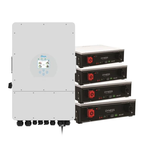 Система зберігання енергії DEYE SUN-12K-SG02LP1-EU-AM3-4DY20.48K-LFP-W 12000W 20.48kh 4BAT LiFePO4 6000 циклів - Фото 1