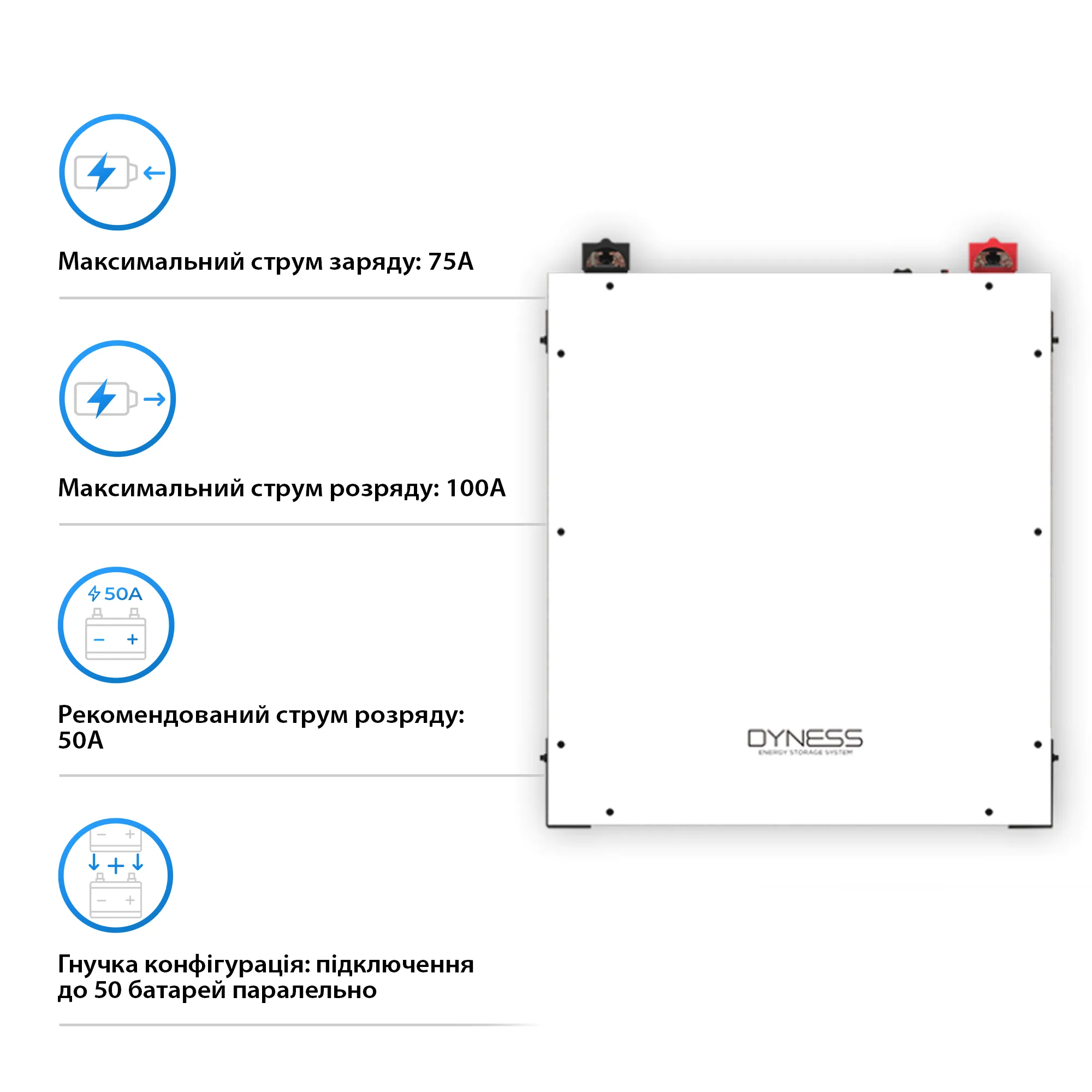 Система зберігання енергії DEYE SUN-10K-SG04LP3-EU-2DY10.24K-LFP-W 10000W 10.24kh 2BAT LiFePO4 6000 циклів - Фото 5