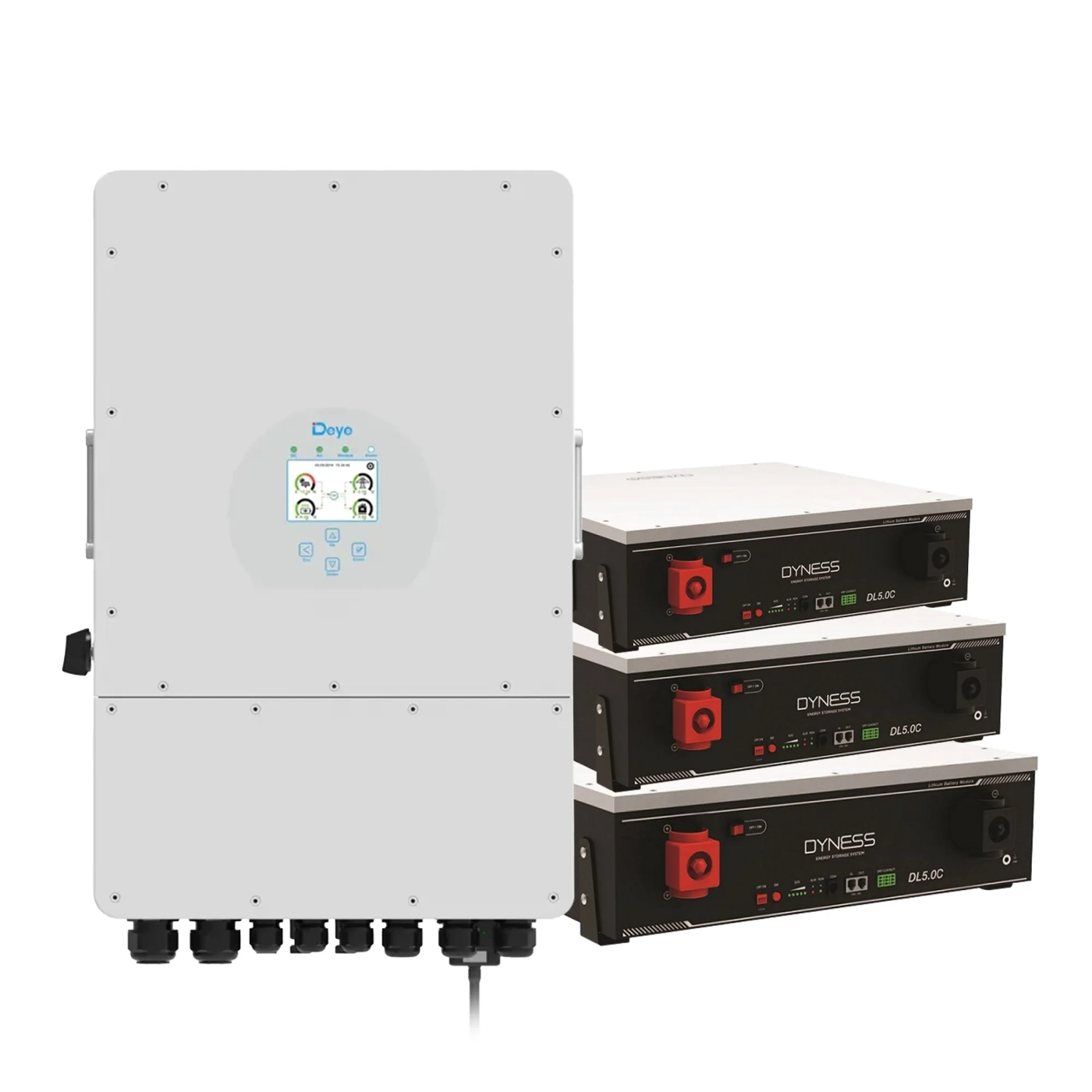 Система зберігання енергії DEYE SUN-10K-SG04LP3-EU-3DY15.36K-LFP-W 10000W 15.36kh 3BAT LiFePO4 6000 циклів - Фото 1