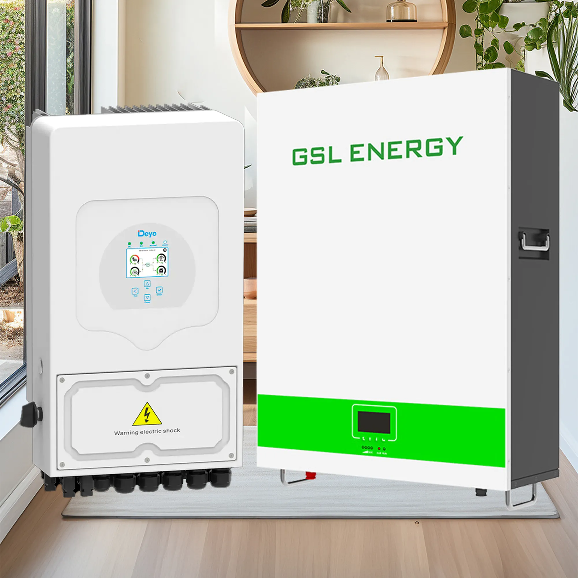 Система зберігання енергії DEYE SUN-6K-SG03LP1-EU-1GS5.1K-LFP-W 6kW 5.12kWh 1BAT LiFePO4 6500 циклів - Фото 2