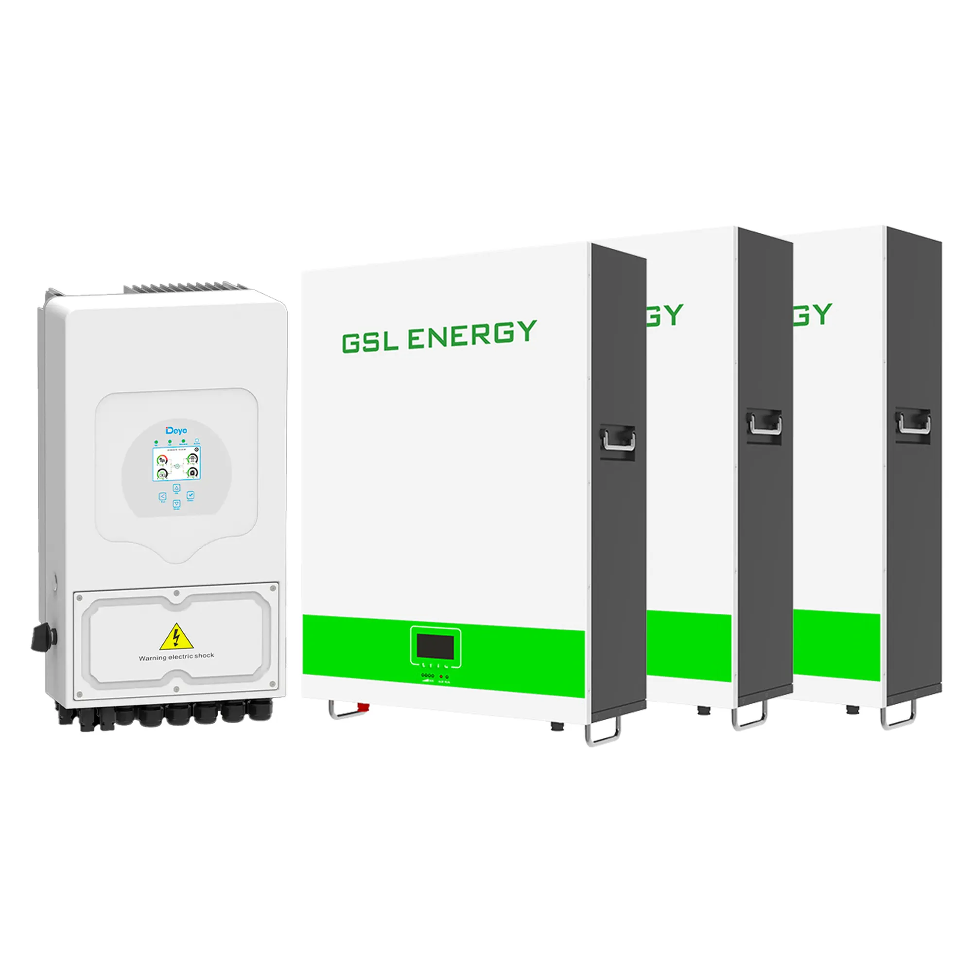 Система зберігання енергії DEYE SUN-6K-SG03LP1-EU-3GS15.36K-LFP-W 6kW 15.36kWh 3BAT LiFePO4 6500 циклів - Фото 1