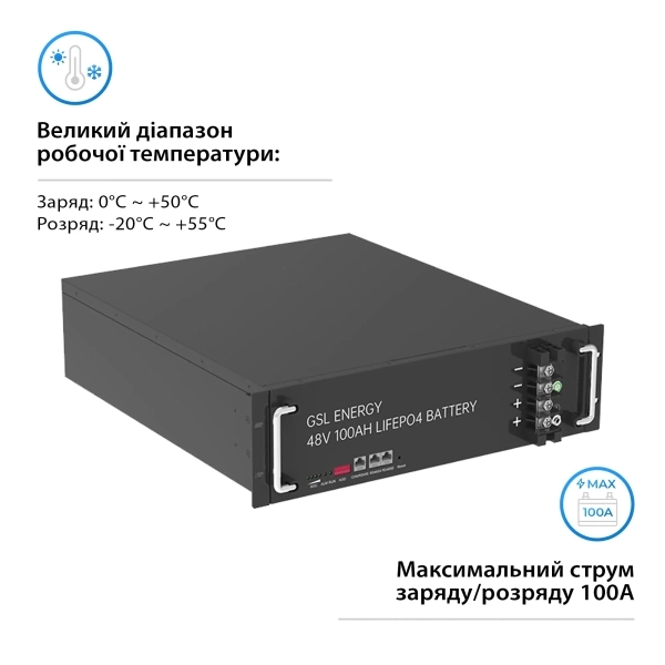 Система зберігання енергії DEYE SUN-12K-SG04LP3-EU-3GS14.4K-LFP 12kW 14.4kWh 3BAT LiFePO4 6500 циклів - Фото 5