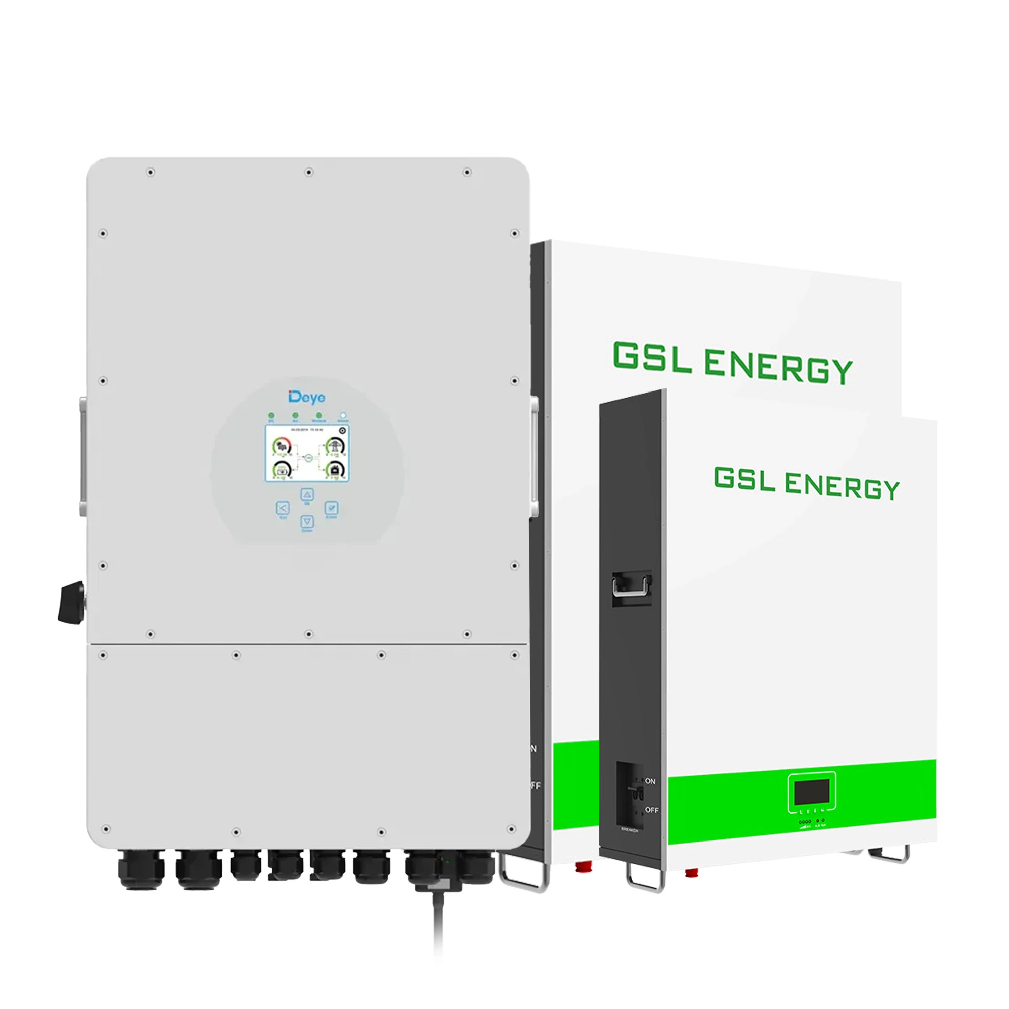 Система зберігання енергії DEYE SUN-8K-SG01LP1-EU-2GS10.24K-LFP-W 8kW 10.24kWh 2BAT LiFePO4 6500 циклів - Фото 1