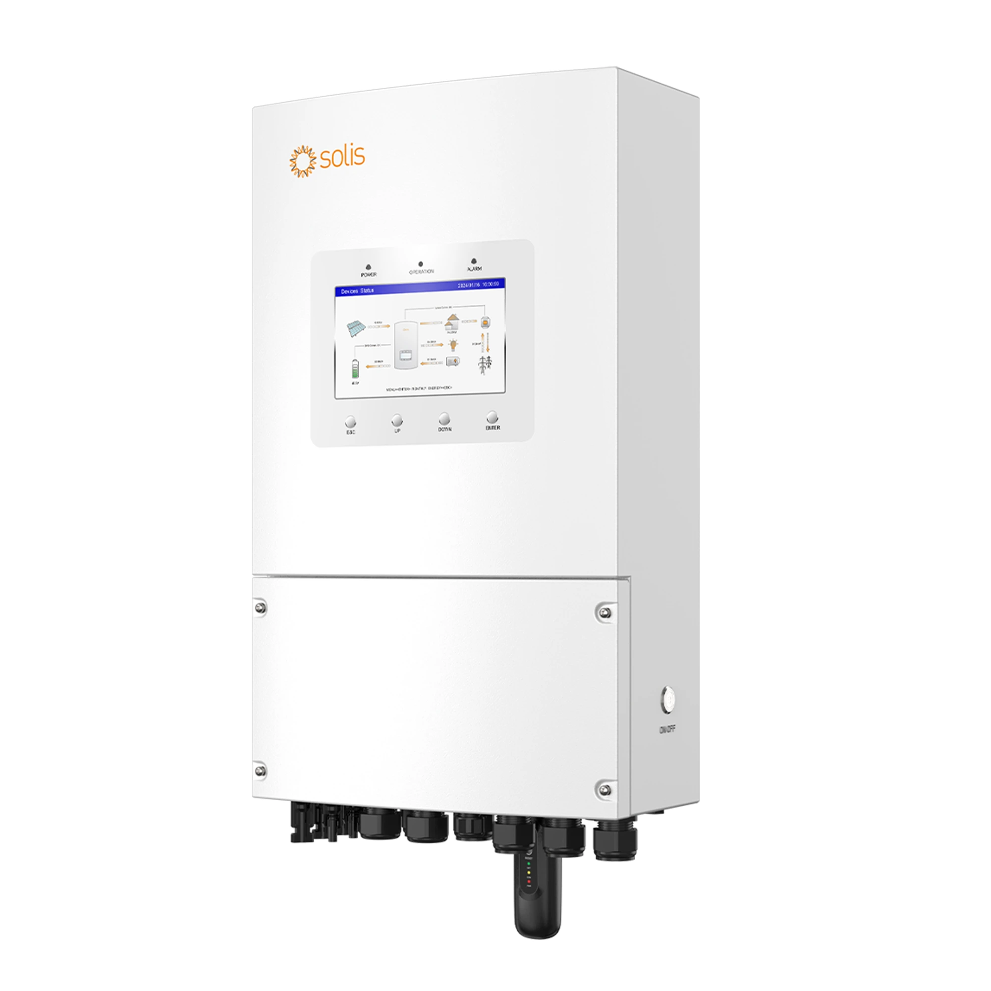 Гібридний інвертор Solis S6-EH1P8K-L-PLUS 8KW 48V 2 MPPT Wi-Fi 220V Однофазний - Фото 1