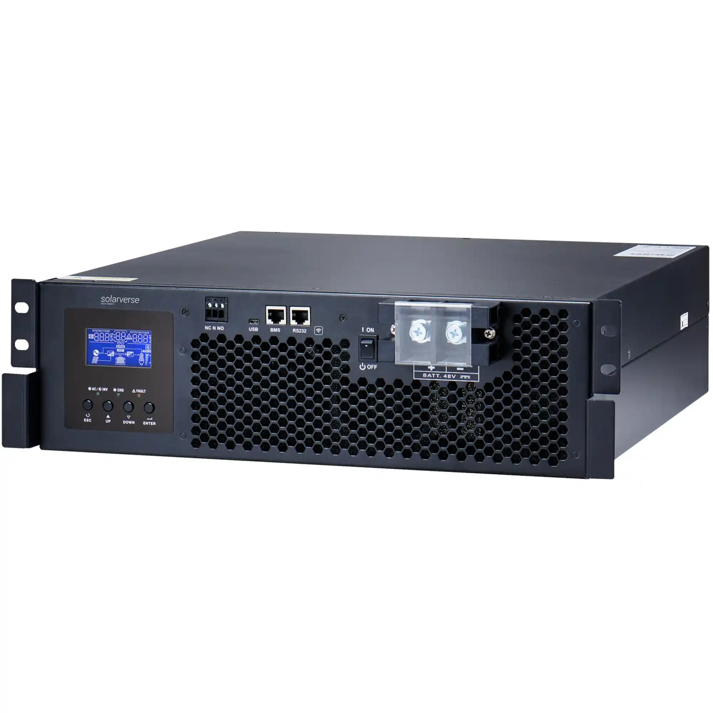 Автономний інвертор Solarverse Ampere Rack 5kW 48V 1 MPPT 220V Однофазний (SV5048UPSR) - Фото 1
