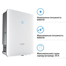 Гібридний інвертор SUNGROW SH6.0RS-V11 6kW HV 2 MPPT 220V Однофазний (ASH00099) - Фото 2