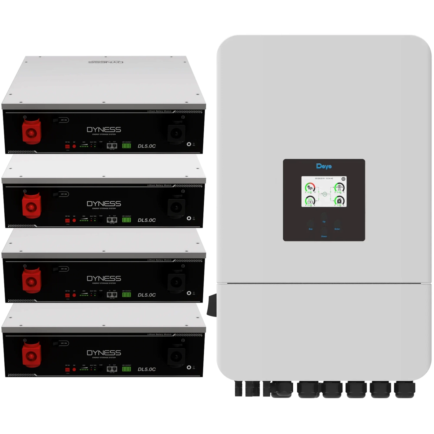 Система хранения энергии Solarverse SUN-14K-SG05LP3-EU-4DY20.48K-LFP-W 14kW 20.48kWh 4BAT LiFePO4 6000 циклов - Фото 1
