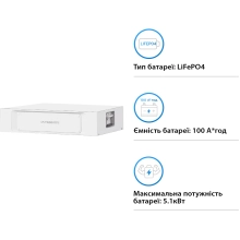 Акумуляторна батарея Dyness STACK LiFePO4 S51100 Heated 51.2V 100Ah 5.12kWh з обігрівом без BMS (S51100-H) - Фото 2