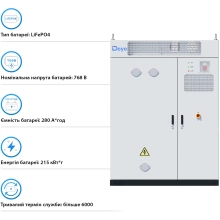 Установка зберігання енергії DEYE MS-GS215 100kW 768V 280Ah 215kWh LiFePO4 IP54, 200kW MPPT, Fire Extinguisher, Air conditioner (MS-GS215-2H3) - Фото 3