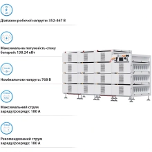 Блок батарей DEYE BOS-B Pro-A3 15шт LiFePO4 HV 768V 314Ah 240kWh з BMS (BOS-B-PRO-240kWh) - Фото 4