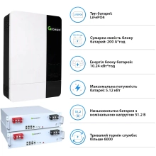 Купити Система зберігання енергії Growatt SV-1GR5K1-LGR10K1-1 5kW 10.2kWh 2BAT LiFePO4 6000 циклів (SV-1GR5K1-LGR10K1-1) - фото 5