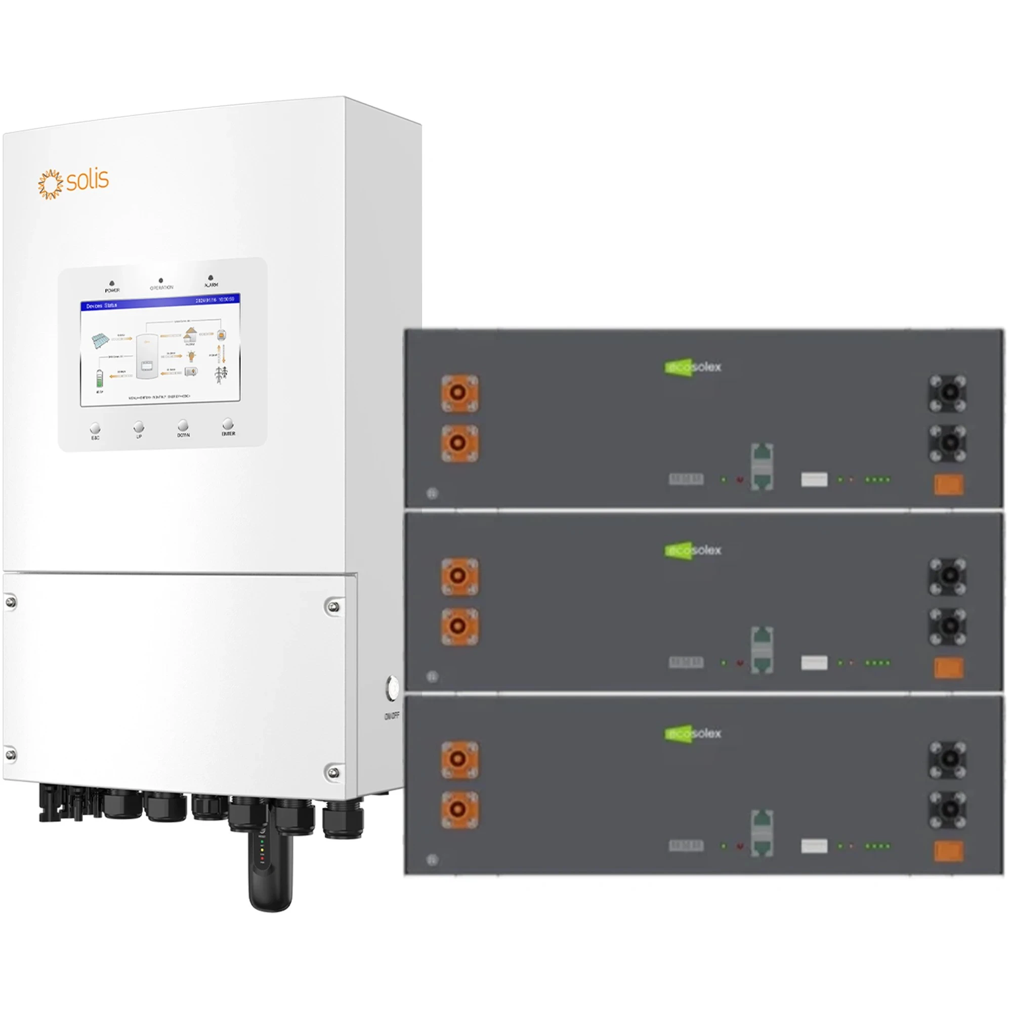 Купити Система зберігання енергії Solis SV-1SL8K1-LES15.3K1 8kW 15.4kWh 3BAT LiFePO4 6000 циклів (SV-1SL8K1-LES15.3K1) - фото 2