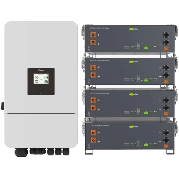 Купити Система зберігання енергії DEYE SV-3DE12K2-LEC20K1-1 12kW 20.5kWh 4BAT LiFePO4 ≥6000 циклів (SV-3DE12K2-LEC20K1-1) - фото 1