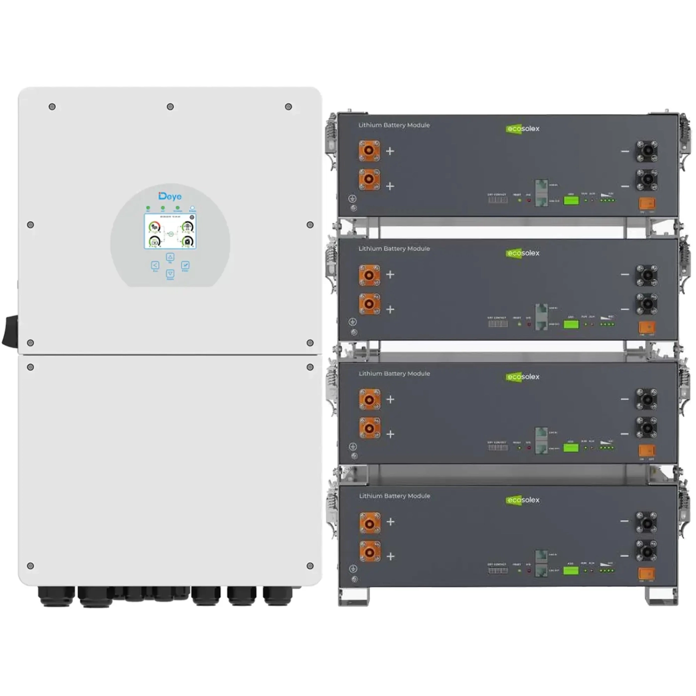 Купити Система зберігання енергії DEYE SV-1DE16K1-LEC20K1-1 16kW 20.5kWh 4BAT LiFePO4 ≥6000 циклів (SV-1DE16K1-LEC20K1-1) - фото 1