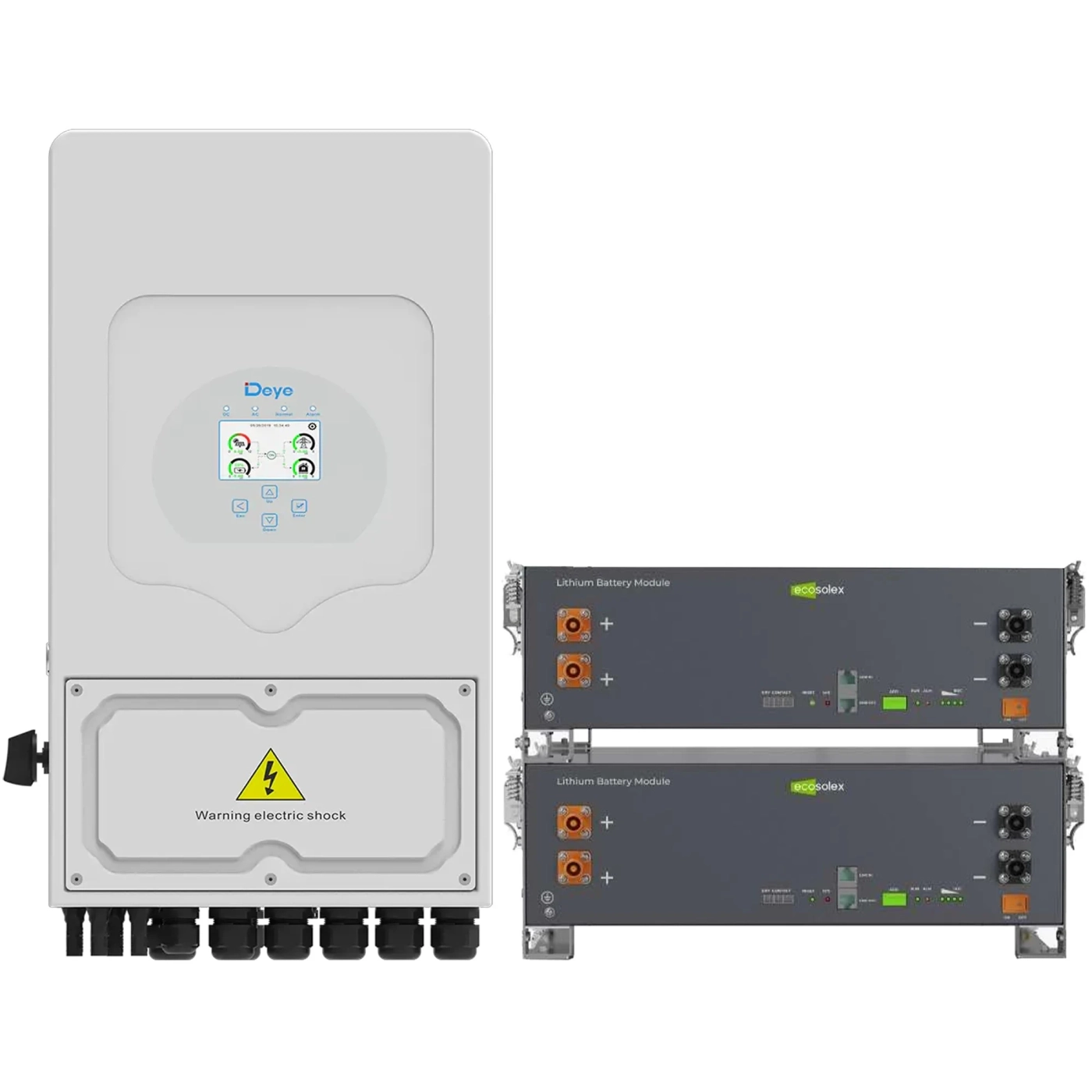 Купити Система зберігання енергії DEYE SV-1DE6K2-LEC10K1-1 6kW 10.2kWh 2BAT LiFePO4 ≥6000 циклів (SV-1DE6K2-LEC10K1-1) - фото 1