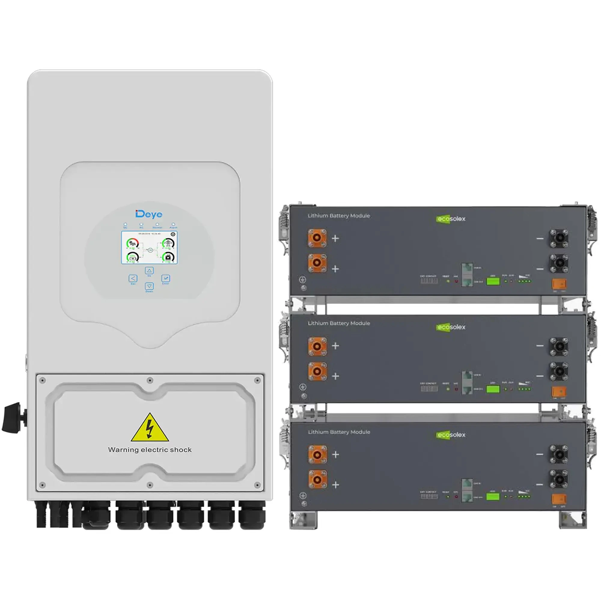 Купити Система зберігання енергії DEYE SV-1DE6K2-LEC15K1-1 6kW 15.4kWh 3BAT LiFePO4 ≥6000 циклів (SV-1DE6K2-LEC15K1-1) - фото 1