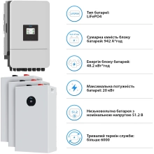 Купити Система зберігання енергії DEYE SV-3DE20K1-LDE48K1-1 20kW 48.2kWh 3BAT LiFePO4 ≥6000 циклів (SV-3DE20K1-LDE48K1-1) - фото 5