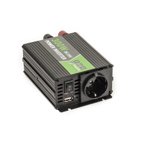 Автомобільний інвертор PowerPlant HYM300-242, 24V - Фото 2