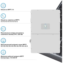 Купить Гибридный инвертор DEYE SUN-125K-SG02HP3-EU-GM10 HV-battery 125KW 10 MPPT Wi-Fi 220/380V Трехфазный (SUN-125K-SG02HP3-EU-GM10) - фото 4