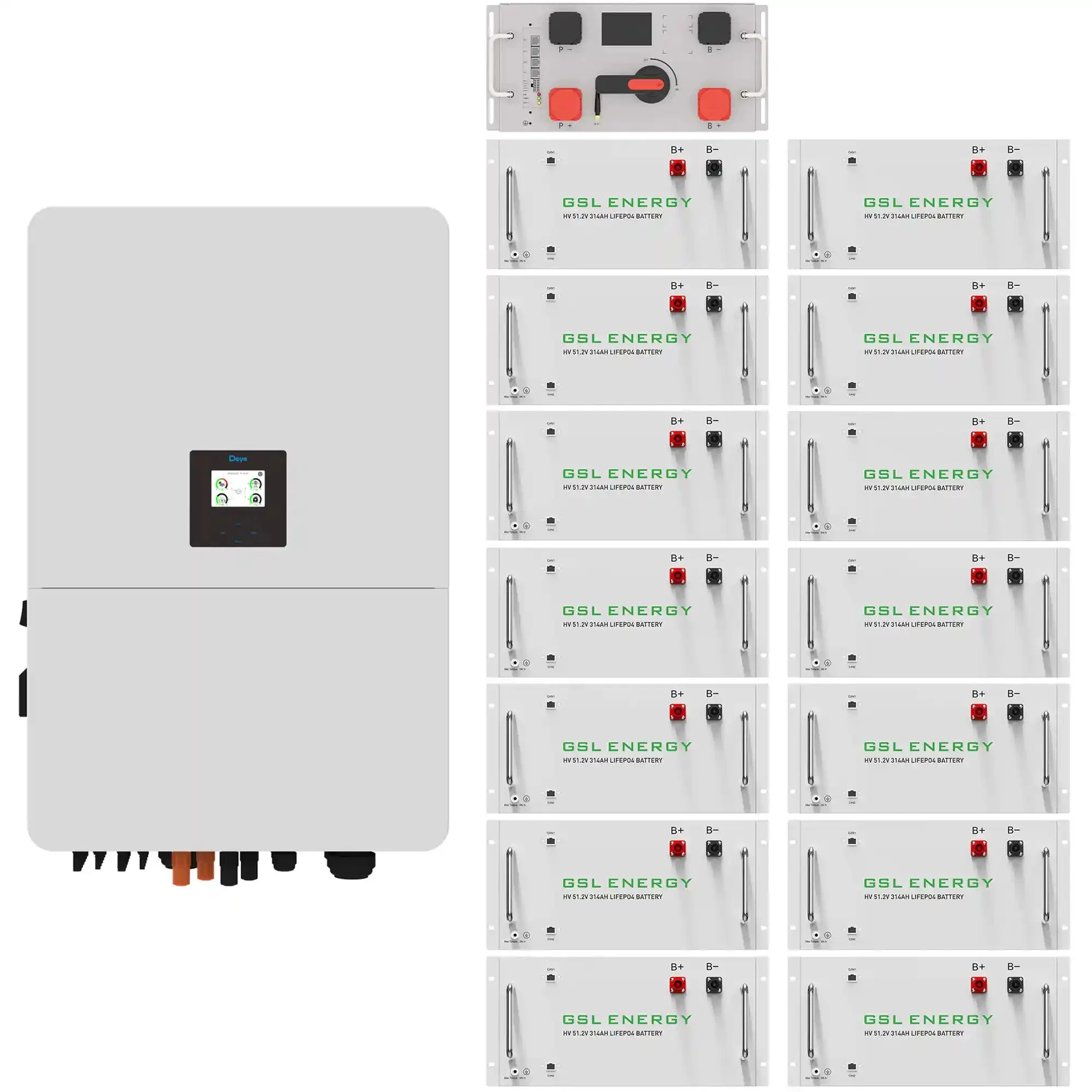 Купити Система зберігання енергії DEYE SV-3DE80K1-HGS240K1-1 80kW 241.2kWh 1BAT LiFePO4 ≥10000 циклів - фото 1