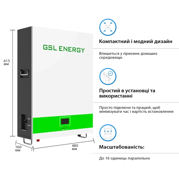 Система зберігання енергії DEYE SUN-6K-SG05LP1-EU-2GS10.24K-LFP-W 6kW 10.24kWh 2BAT LiFePO4 6500 циклів - Фото 6