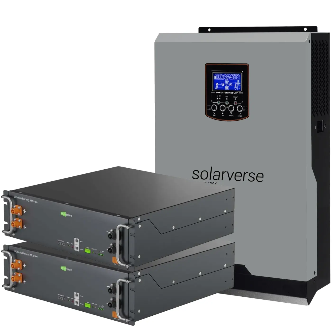 Купити Система зберігання енергії Solarverse SV-1SV5K2-LEC10K1-1 5kW 10.2kWh 2BAT LiFePO4 ≥6000 циклів - фото 2