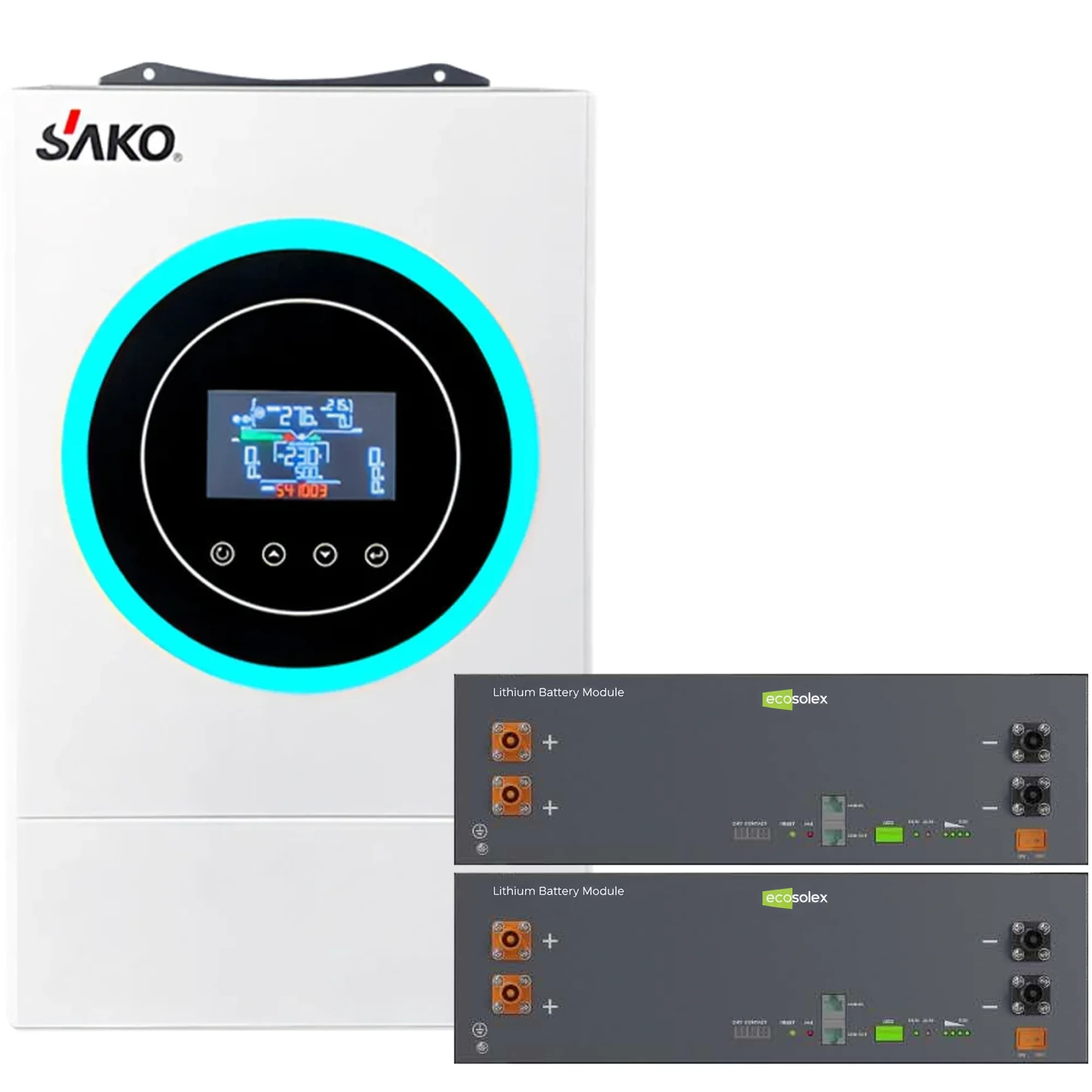 Купити Система зберігання енергії SAKO SV-1SN6.2К1-LEC10K1-1 5kW 10.2kWh 2BAT LiFePO4 ≥6000 циклів - фото 1